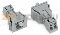 Snap-in plug; 2-pole; Cod. B; 1,50 mm; gray Wago 890-752