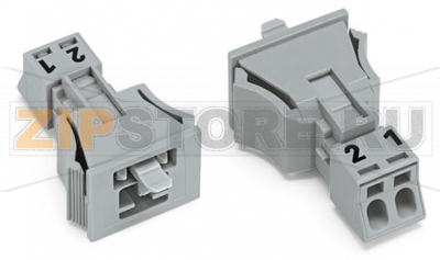 Snap-in plug; 2-pole; Cod. B; 1,50 mm; gray Wago 890-752 Protected against mismating and maintenance-freePush-in CAGE CLAMP® spring pressure connection technology allows solid conductors to be simply pushed into a unit.Low profile with 4.4 mm pole spacingComponents can be clearly printed on and color-coded to meet custom requirements.When assembled, the installation connectors comply with IP40 and are suitable for easily accessible areas....