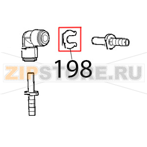 Clip to fix, Ø: 06 mm, connection joi Unox XVC 205E Clip to fix, Ø: 06 mm, connection joi Unox XVC 205EЗапчасть на деталировке под номером: 198