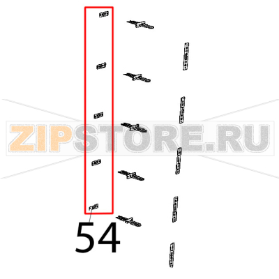 Guarnizione res. 70x22x0.8 Unox XBC 1005E Guarnizione res. 70x22x0.8 Unox XBC 1005EЗапчасть на деталировке под номером: 54