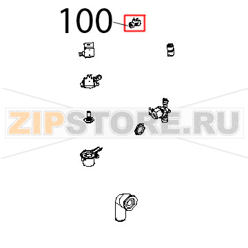 Raccordo intermedio &quot;T&quot; tubo, Ø: 8 Unox XVC 515G Raccordo intermedio "T" tubo, Ø: 8 Unox XVC 515GЗапчасть на деталировке под номером: 100