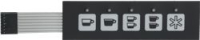 PUSH-BUTTON PANEL MEMBRANE 5 BUTTONS