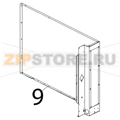 Fianco DX inox Unox XB 403G Fianco DX inox Unox XB 403GЗапчасть на деталировке под номером: 9