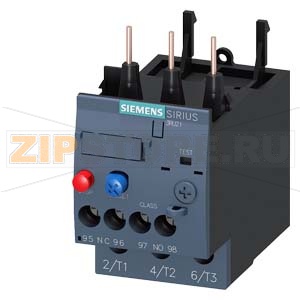 Реле перегрузки 9.0...12.5 A, для защиты электродвигателя, типоразмер S0, КЛАСС 10, для монтажа на контактор, главная цепь:винтовые клеммы, вспомогательная цепь:винтовые клеммы, сброс: ручной-авто Siemens 3RU2126-1KB0 