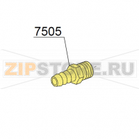 Никелированный патрубок для шланга ø 3/8"M ø 12 DIHR HT 11