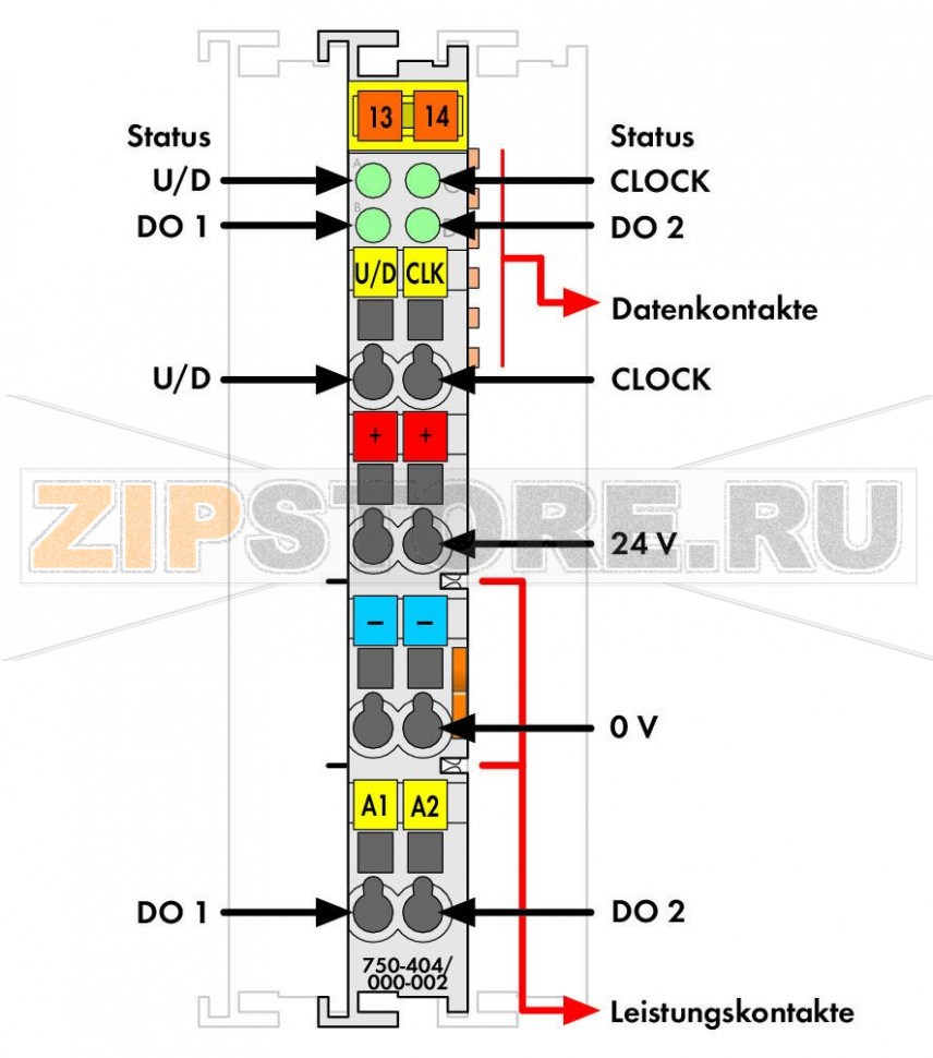 Счетчик предельных значений; светло-серые Wago 750-404/000-002 