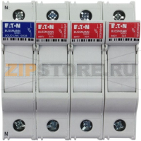 Держатель предохранителя, 30 A, AC 600 В, 10x38 мм, 3P + N, UL, IEC Eaton 3P&Neutral 30A 600V MFH