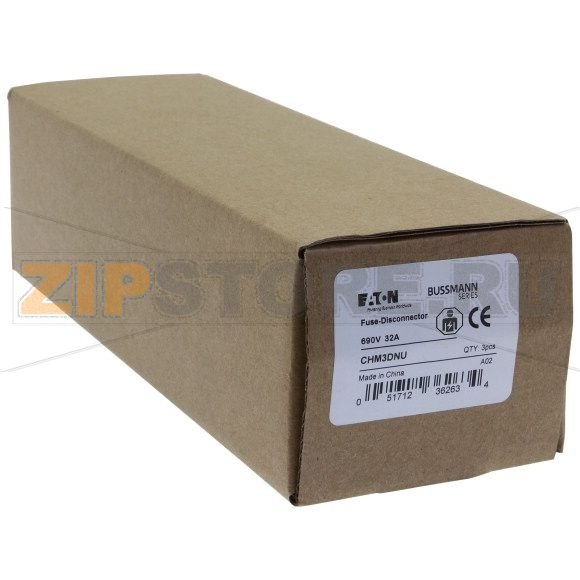 Держатель предохранителя, 30 A, AC 600 В, 10x38 мм, 3P + N, UL, IEC Eaton 3P&Neutral 30A 600V MFH 