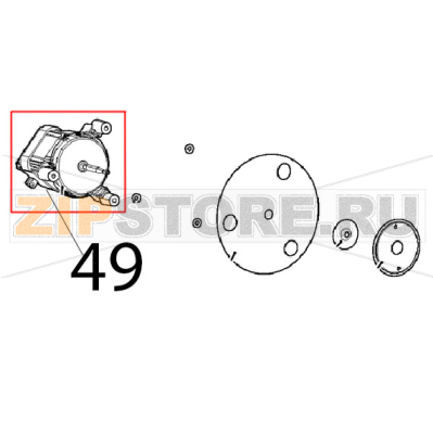 Motore sisme 230 VAC, line miss Unox XFT 110 Motore sisme 230 VAC, line miss Unox XFT 110Запчасть на деталировке под номером: 49