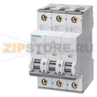 АВТОМАТИЧЕСКИЙ ВЫКЛЮЧАТЕЛЬ 400V 10KA, 3-ПОЛ., C, 1A ДЛЯ Ж/Д ПРИМЕНЕНИЙ Siemens 5SY4301-7KK11