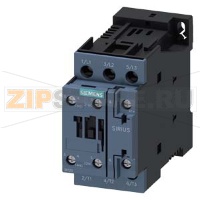 КОНТАКТОР, AC-3, 4КВТ/400V, 1NO+1NC, AC(50-60HZ)/DC ACTUAT. AC/DC 95...130V, 3-POLE, SZ S0 SCREW TERMINAL Siemens 3RT2023-1NF30