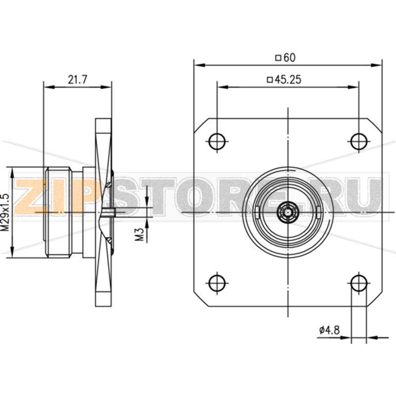 Разъем DIN 7-16, 1 шт Telegärtner J01121A0004 