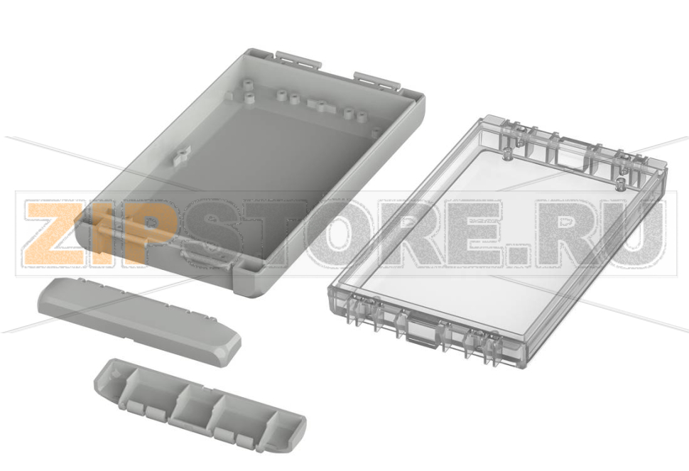 Корпус, 231x125x40 мм, поликарбонат UL 94 V0, прозрачная крышка Bopla B 221304 PC-V0-G 7035 