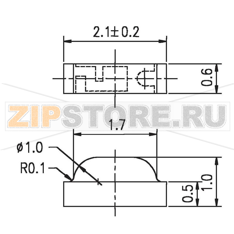 Светодиод, SMD, красный, 48 мкд, 130°, 20 мА, 2 В Everlight Opto 12-215SURC/S530-A2/TR8 