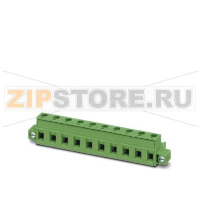 Вилочная часть Phoenix Contact GMSTB 2,5/ 7-STF-7,62 Номинальный ток: 12 А, Расчетное напряжение (III/2): 630 В, Полюсов: 7, Размер шага: 7,62 мм, Технология подключения: Винтовые зажимы, Цвет: зеленый, Поверхность контакта: олово.Минимальный заказ: 50 шт.Упаковка: 50 шт.
