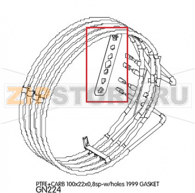 Ptfe+carb 100x22x0,8sp-w/holes 1999 gasket Unox XVC 304 Ptfe+carb 100x22x0,8sp-w/holes 1999 gasket Unox XVC 304Запчасть на деталировке под номером: 37Название запчасти на английском языке: Ptfe+carb 100x22x0,8sp-w/holes 1999 gasket Unox XVC 304