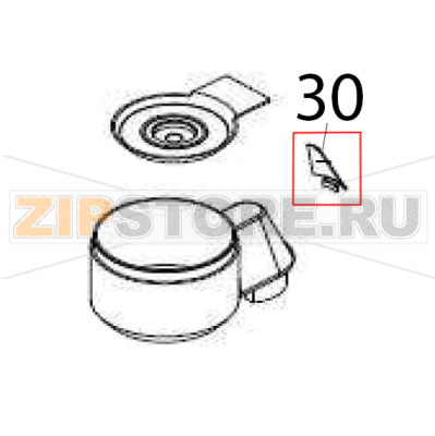 Cover for frappe head Vema FL 2005 Cover for frappe head Vema FL 2005Запчасть на деталировке под номером: 30