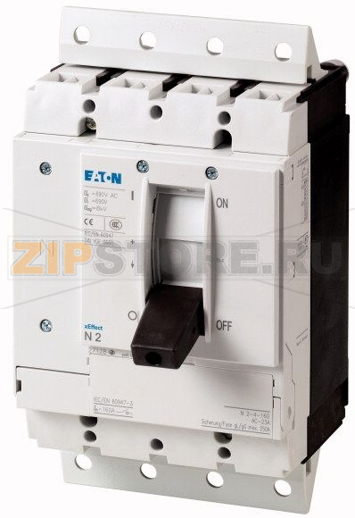 Выключатель-разъединитель втычной, 160А, 4 полюса, 3 позиции Eaton N2-4-160-SVE 