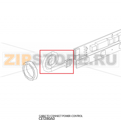 Cable to connect power-control Unox XVC 105 Cable to connect power-control Unox XVC 105Запчасть на деталировке под номером: 13Название запчасти на английском языке: Cable to connect power-control Unox XVC 105