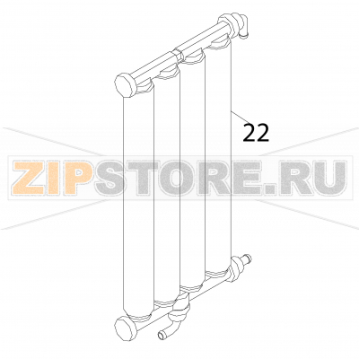 Water softener 4 column Fagor AD-48 D Water softener 4 column Fagor AD-48 DЗапчасть на деталировке под номером: 22Название запчасти Fagor на английском языке: Water softener 4 column AD-48 D.