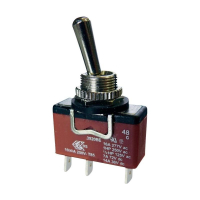 Тумблер 250 В/AC, 10 А, 1 x вкл/выкл/вкл, без фиксации, IP67, 1 шт Arcolectric C3921BEAAA