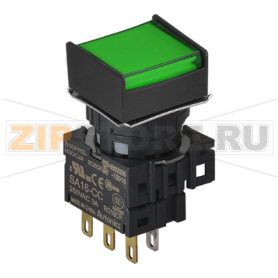 Выключатель кнопочный, Ø отверстия: 16 мм Autonics S16PRS-H3GC24 