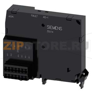 AS-INTERFACE МОДУЛЬ, A/B SLAVE, 4 ВХОДА И 3 ВЫХОДА, ЧЁРНЫЙ, ПРУЖИННЫЕ КЛЕММЫ + PLUG ДЛЯ INPUT/OUTPUT, ДЛЯ МОНТАЖА НА ДНИЩЕ ПОСТА УПРАВЛЕНИЯ Siemens 3SU1400-2EJ10-6AA0 