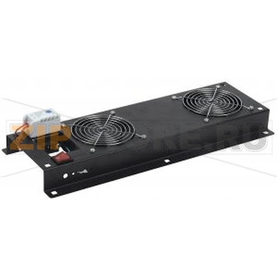 Вентиляторная панель с выключателем и термостатом 3 модуля черная 