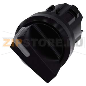 Рычажный переключатель с подсветкой, 22 мм, кругл., пластмасса, цвет: черный, рукоятка, короткая, 2 положения переключателя O&lt;I, нажатием на кнопку, угол переключения 45&amp;#176;, 10:30 ч/12 ч Siemens 3SU1002-2BC10-0AA0 