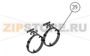 Тэн круглый 3 витка (230В, 2,9кВт) Unox XF 195 Оригинальное название запчасти: RS1090A1 - CIRC.HEAT. ELEMENT D=230 3 TURNS Unox XF 195 На деталировке запчасть Unox XF 195 под номером: 39
