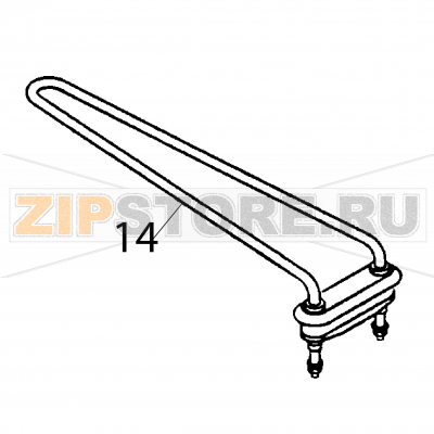 Tank heating element Fagor ECO-120 Tank heating element Fagor ECO-120Запчасть на деталировке под номером: 14Название запчасти Fagor на английском языке: Tank heating element ECO-120.