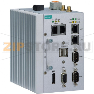 Компьютер встраиваемый 1.91 ГГц, 4 ядра, Intel Atom E3845, 4 Гб, VGA, 2xUSB 2.0 MOXA MC-1121-E4-T 