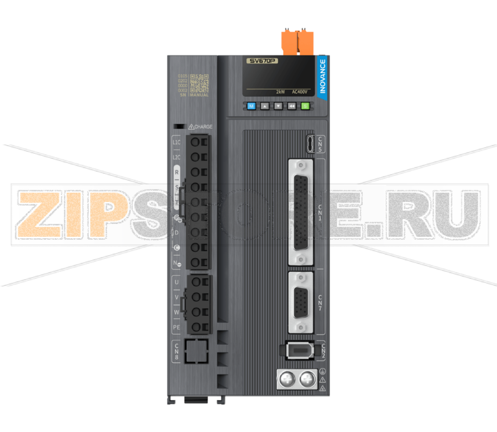 Сервопривод 220 В, 12 A, 1.5 кВт, CANopen, CANlink, Modbus RTU, STO, 1 фаза, IP20 Inovance SV670PS012I-FS-INT 