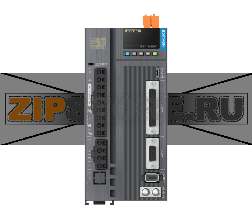 Сервопривод 220 В, 12 A, 1.5 кВт, CANopen, CANlink, Modbus RTU, STO, 1 фаза, IP20 Inovance SV670PS012I-FS-INT 