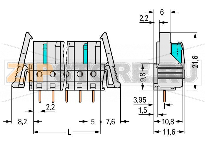 MCS MIDI Розетка под пайку THT; 0.6 x 1.0 mm solder pin; прямые; 100% защита от неправильного подсоединения; Фиксирующий рычаг; Шаг контактов 5 мм; 3-пол.; светло-серые Wago 722-133/039-000 Встроенные тестовые порты для тестовых штекеров O 2 ммДля соединений "провод-провод" и "плата-провод"Выходы под печатные платы с защитой от касанияЛегко идентифицируемые входы и выходы печатной платы100% защита от неправильного подсоединенияВозможны варианты кодировки...