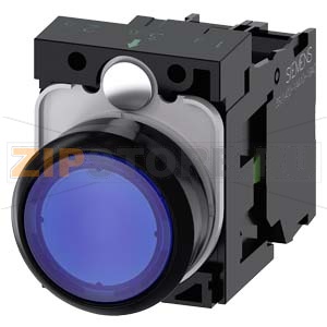 КНОПКА С ПОДСВЕТКОЙ, 22MM, КРУГЛАЯ, ПЛАСТИК, СИНЯЯ, ПЛОСКАЯ КНОПКА, КОНТАКТЫ МГНОВЕННОГО ДЕЙСТВИЯ, С ДЕРЖАТЕЛЕМ, 1NO, МОДУЛЬ ПОДСВЕТКИ С ИНТЕГРИРОВАННЫМ СВЕТОДИОДОМ 24V AC/DC, ВИНТОВЫЕ КЛЕММЫ, С ГРАВИРОВКОЙ ЛАЗЕРОМ, LOWER CASE Siemens 3SU1102-0AB50-1BA0-Z 
