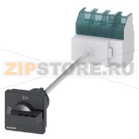 ГЛАВНЫЙ ВЫКЛЮЧАТЕЛЬ 3-ПОЛЮСНЫЙ IU=63, P/AC-23A AT 400V=22KW WITH DEFEATABLE DOOR COUPLING ROT. MECHANISM BASE MOUNTING TOP-HAT RAIL/TWO HOLE MOUNTING ROTARY MECHANISM BLACK Siemens 3LD2517-1TL11