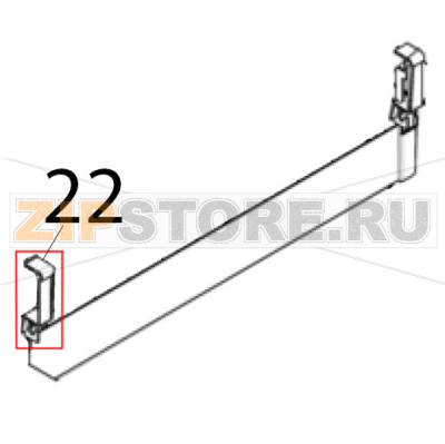 Curtain bracket (left) Scotsman B 7040 Curtain bracket (left) Scotsman B 7040Запчасть на деталировке под номером: 22