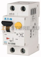 Выключатель автоматический дифференциальный 20/0,03А (AC), 1+N полюсов Eaton PFL6-20/1N/B/003
