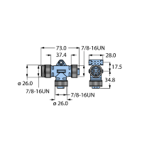 Разветвитель 2-х канальный Turck RSM-2RKM 57