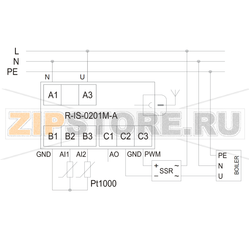 TECO R-IS-0201M-A, external SSR control module 