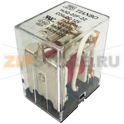 Реле электромагнитное 24 В/DC, 7 А, 1 шт Tianbo HJQ-22F-2Z-24VDC 
