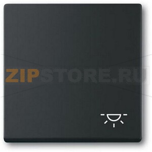 Клавиша выключателя c символом &quot;Свет&quot;, чёрный бархат ABB 2CKA001751A3193 