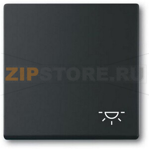 Клавиша выключателя c символом &quot;Свет&quot;, чёрный бархат ABB 2CKA001751A3193 