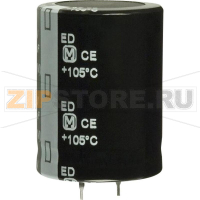Конденсатор электролитический 1200 µF, 200 V, 20 %, 1 шт Panasonic EET-ED2D122EA