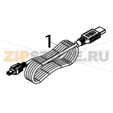 Кабель USB (1500 mm) TSC TDP-324 USB-кабель (1500 mm) для принтера TSC TDP-324Запчасть на деталировке под номером: 1