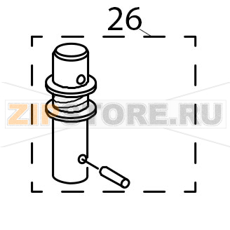 Agitator shaft assembly KitchenAid 5K45SSEWH Agitator shaft assembly KitchenAid 5K45SSEWHЗапчасть на деталировке под номером: 26