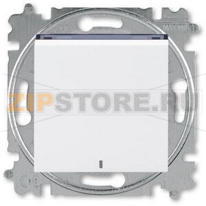 Переключатель одноклавишный с ориентировочной подсветкой, белый ABB 2CHH590646A6062 