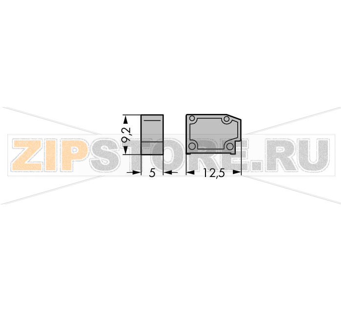 Spacer; for doubling the pin spacing; gray Wago 235-701 