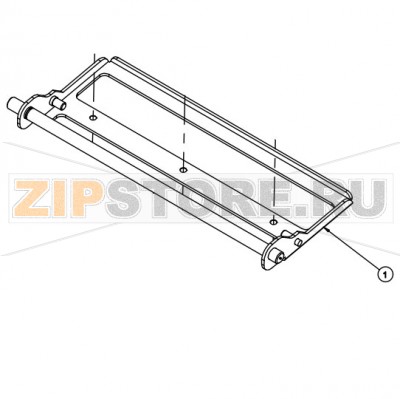 Рамка прижимного ролика 4&quot; Datamax A-4408 Mark II RH Рамка прижимного ролика 4" Datamax A-4408 Mark II RHЗапчасть на сборочном чертеже под номером: 1Название запчасти Datamax на английском языке: ASSY 4" PINCH ROLLER FRAME ROHS 